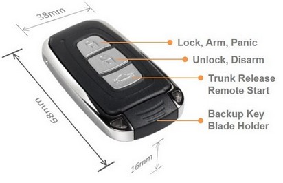 proximity key with push button start